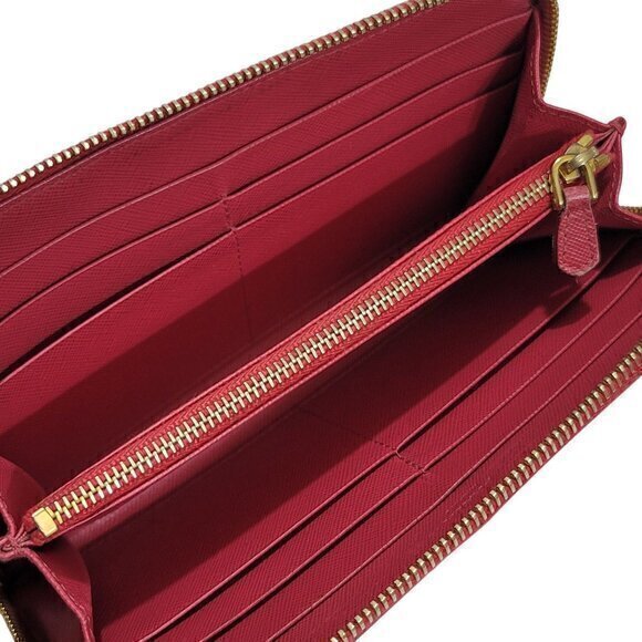 Prada Leather Wallet Continental Bow Pink - Picture 8 of 11